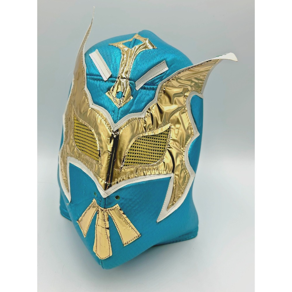 Lucha Libre Blue & Gold Wrestling Mask - Sin Cara - Made‎ in Mexico, Adult Size